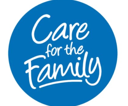 A blue circular logo features the white text Care for the Family.