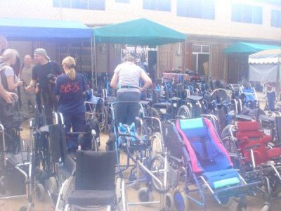 Wheelchairs arrive in Ho, Ghana