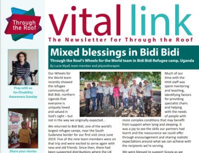 The front cover of the Summer 2023 Vital Link - featuring the 'Mixed Blessings in Bidi Bidi' article