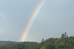A rainbow spotted over the distribution site
