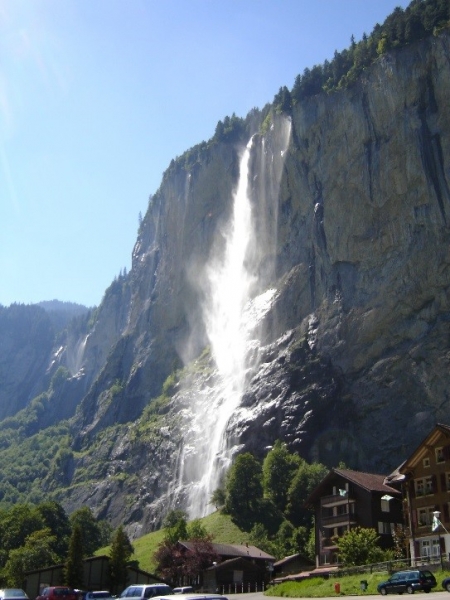 A large waterfall